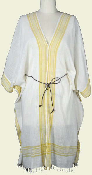 Bicycle Walla White Yellow Kaftan